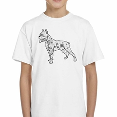 Remera Perro Boxer Dibujo Lineas M2 - tienda online