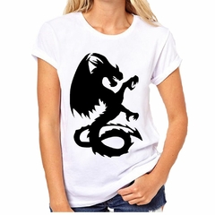 Remera Dragon En Negro Silhouettes