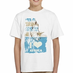 Remera I Love Africa Animals Rino Heart - comprar online