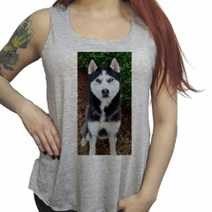 Musculosa Husky Siberiano Sentado