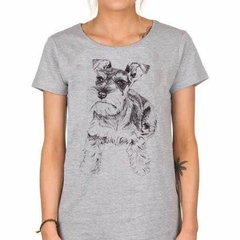 Remera Perro Shnauzer Dibujo - tienda online