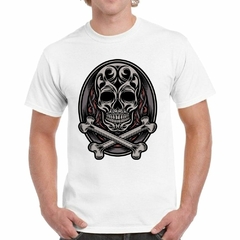 Remera Calavera Con Huevos Skull Bones Art - tienda online