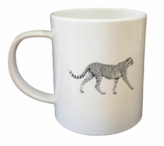 Taza Cheetah Caminando Dibujo Vector - comprar online