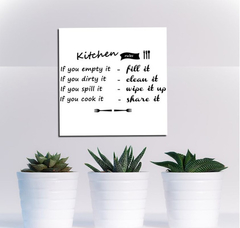 Cuadro Kitchen Rules Reglas De La Cocina Hogar