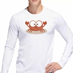 Remera Manga Larga Cangrejo Infantil Dibujo