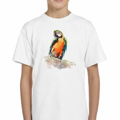 Remera Loro Dibujo Acuarela Art en internet