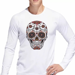 Remera Manga Larga Calavera Mexicana Skull M5