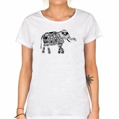 Remera Elefante Dibujo Lineas Vector M3 - comprar online