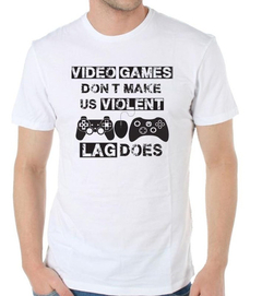 Remera Gamer Lags Make Us Violent Videojuegos - comprar online