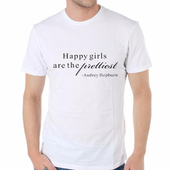 Remera Audrey Hepburn Happy Girls Are The Prettiest Frases