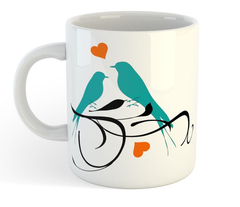 Taza Aves Celestes Urqueza Bird Love Amor