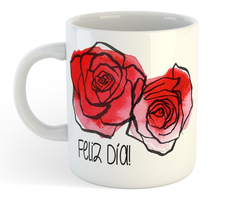 Taza Feliz Dia Del Maestro Rosas Docente