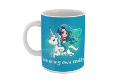 Taza Unicornio Sirena I Live In My Own Real