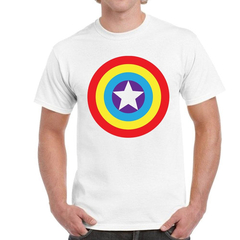 Remera Gay Pride Capitan America Escudo Heroe Orgullo Lgbt