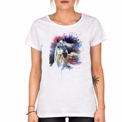 Remera Caballo Hermoso Estilo Watercolor Animales