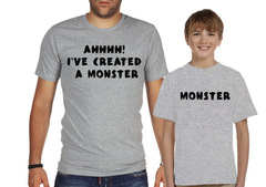 Remera Dia Del Padre Papa I Have Created A Monster Funny Dad