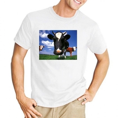 Remera Graciosa Funny Cow Vaca Comica Paisaje Colores #19