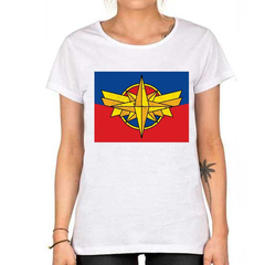 Remera Captain Marvel Superheroin Girl Pow