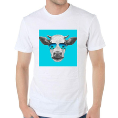 Remera Graciosa Funny Cow Vaca Comica Paisaje Colores #14