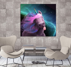 Cuadro Unicornio Galactico Funny Pink Unicorn Hair