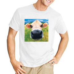 Remera Graciosa Funny Cow Vaca Comica Paisaje Colores #11