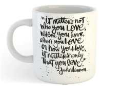 Taza Love John Lennon Frase Dia Enamorados