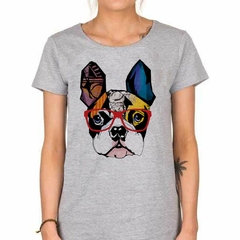 Remera Bulldog Hipster Colores Art