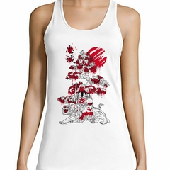 Musculosa Deportiva Personaje Sentado En Un Tigre Arbol Rojo - comprar online