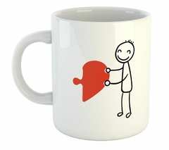 Taza Hombre Corazon Pieza Rompecabeza