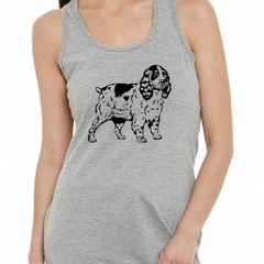 Musculosa Deportiva Perro Cocker Vector Silueta