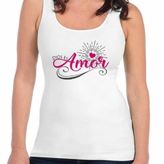 Musculosa Deportiva Dios Es Amor Corazones - comprar online