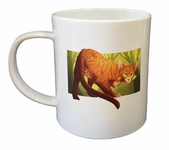 Taza Gato Atigrado Naranja Ilustracion - tienda online