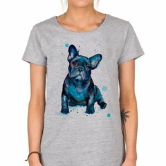 Remera Bulldog Art Watercolor M1 - tienda online