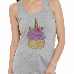 Musculosa Deportiva Unicorn Cupcake Comida Golosina - comprar online