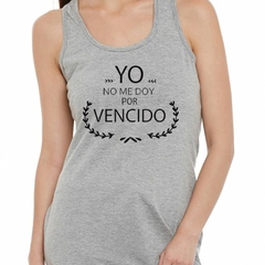 Musculosa Deportiva Yo No Me Doy Por Vencido Cancion - comprar online