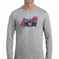 Imagen de Remera Manga Larga Camara Flores Rosa Pasion