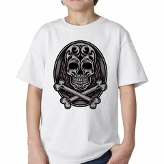 Remera Calavera Con Huevos Skull Bones Art - TiendaCubik