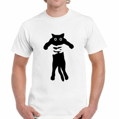 Remera Gato Negro Manos Cat Black - TiendaCubik