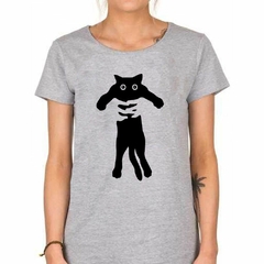 Remera Gato Negro Manos Cat Black - tienda online