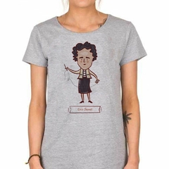 Remera Coco Chanel Diseñadora Costurera Dibujo