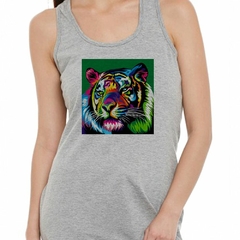 Musculosa Deportiva Tigre Full Color Pintura