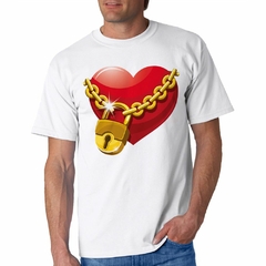 Remera Lock Heart Red Candado Corazon Diseño - tienda online