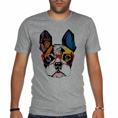 Remera Bulldog Hipster Colores Art - TiendaCubik