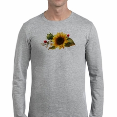 Remera Manga Larga Girasol Flores Amarillo Hojas - comprar online