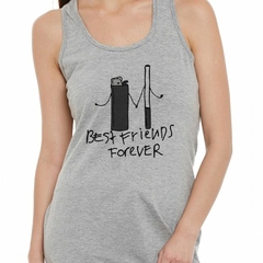 Musculosa Deportiva Best Friends Cigarrillo Y Encendedor