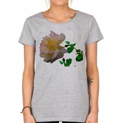 Remera Drawing Flower Origami Art Verde - comprar online