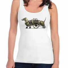 Musculosa Deportiva Steampuk Perro Maquina Metal