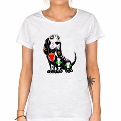 Remera Perro Disfrazado Pintura Halloween - TiendaCubik