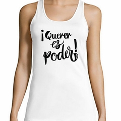 Musculosa Deportiva Querer Es Poder - comprar online