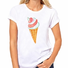 Remera Cono De Helado Dibujo M2 - TiendaCubik